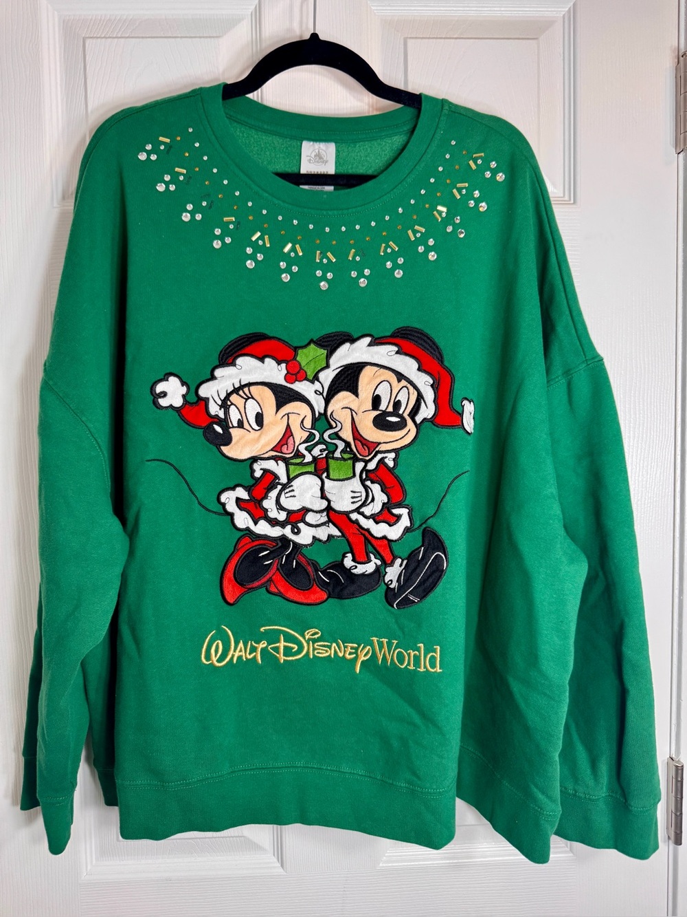 NWOT Disney World Santa Mickey and Minnie Mouse Holiday Pullover Sweatshirt 3X